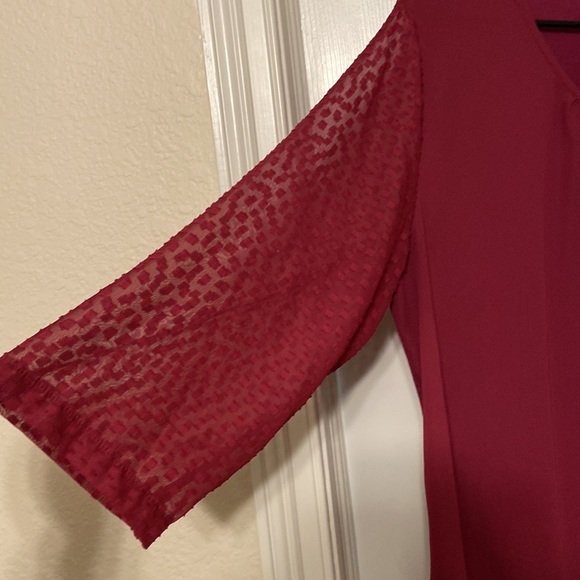 Van Heusen Mixed Material Blouse - Picture 2 of 4